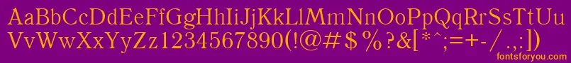 UkAntique Font – Orange Fonts on Purple Background