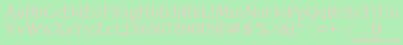 UkAntique Font – Pink Fonts on Green Background