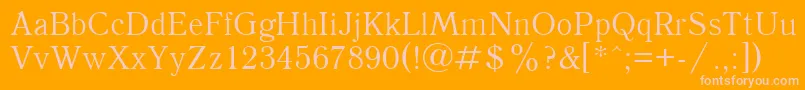 UkAntique Font – Pink Fonts on Orange Background