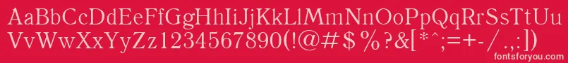 UkAntique Font – Pink Fonts on Red Background