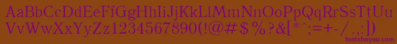 UkAntique Font – Purple Fonts on Brown Background