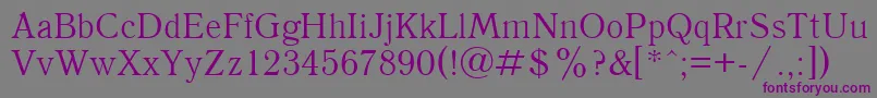 UkAntique Font – Purple Fonts on Gray Background