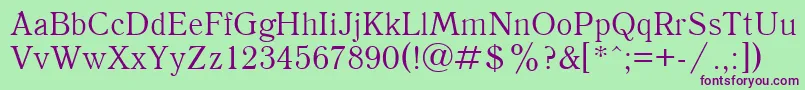 UkAntique Font – Purple Fonts on Green Background