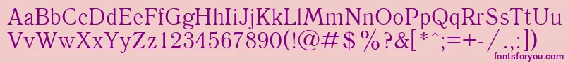 UkAntique Font – Purple Fonts on Pink Background