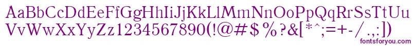 Шрифт UkAntique – фиолетовые шрифты на белом фоне
