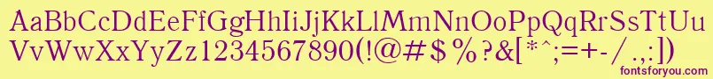 UkAntique Font – Purple Fonts on Yellow Background