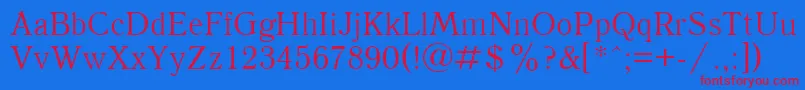 UkAntique Font – Red Fonts on Blue Background