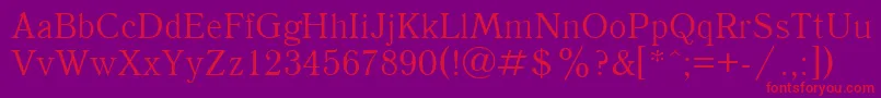 UkAntique Font – Red Fonts on Purple Background