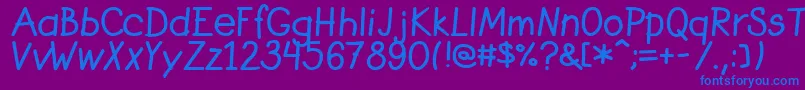 Sebran3 Font – Blue Fonts on Purple Background