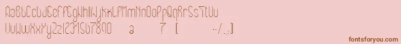 Police Eclipticreg – polices brunes sur fond rose