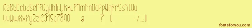 Eclipticreg Font – Brown Fonts on Yellow Background