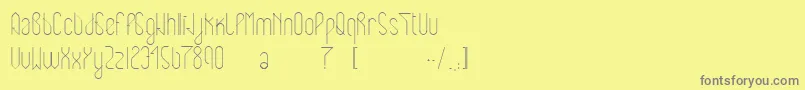Eclipticreg Font – Gray Fonts on Yellow Background