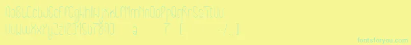 フォントEclipticreg – 黄色い背景に緑の文字