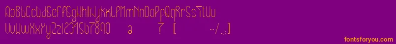 Eclipticreg Font – Orange Fonts on Purple Background