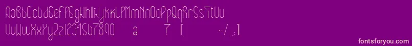 Eclipticreg Font – Pink Fonts on Purple Background