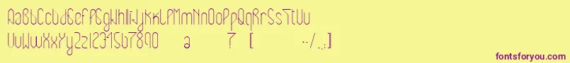 Eclipticreg Font – Purple Fonts on Yellow Background