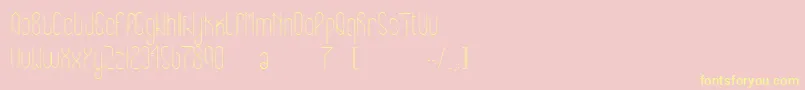 Eclipticreg Font – Yellow Fonts on Pink Background