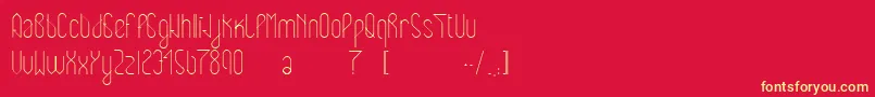 Eclipticreg Font – Yellow Fonts on Red Background