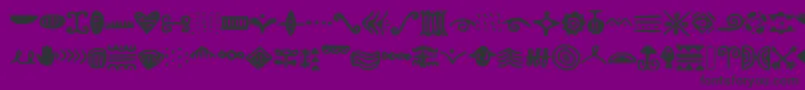 Czcionka Doodlizing – czarne czcionki na fioletowym tle