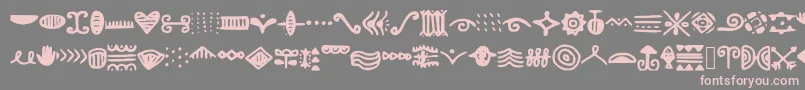 フォントDoodlizing – 灰色の背景にピンクのフォント