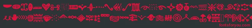 Doodlizing Font – Red Fonts on Black Background