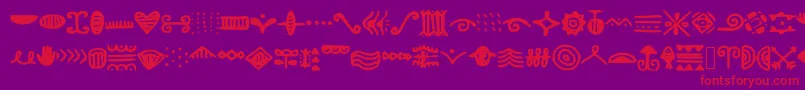 Doodlizing-Schriftart – Rote Schriften auf violettem Hintergrund