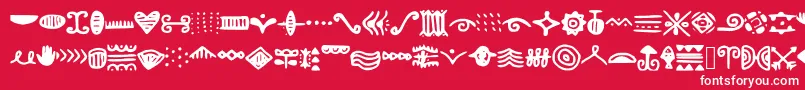 Doodlizing Font – White Fonts on Red Background