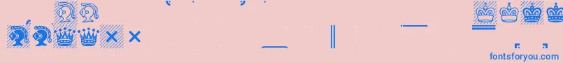 Condfont Font – Blue Fonts on Pink Background