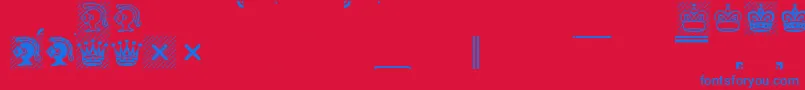 Condfont Font – Blue Fonts on Red Background