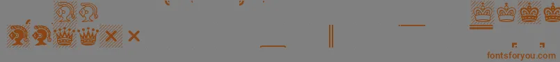 Condfont-Schriftart – Braune Schriften auf grauem Hintergrund