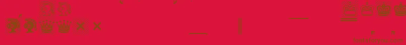 Condfont Font – Brown Fonts on Red Background