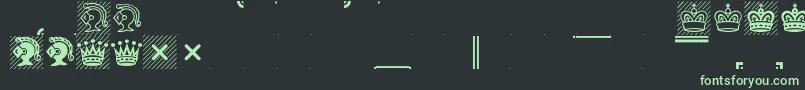 Condfont Font – Green Fonts on Black Background
