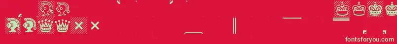 Condfont Font – Green Fonts on Red Background