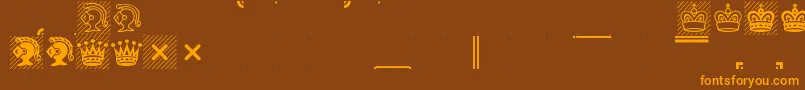 Condfont Font – Orange Fonts on Brown Background