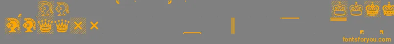 Condfont Font – Orange Fonts on Gray Background