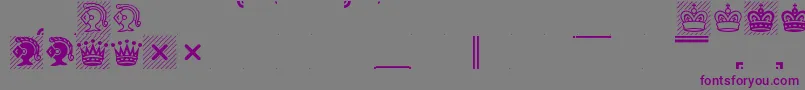 フォントCondfont – 紫色のフォント、灰色の背景