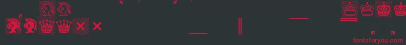Condfont Font – Red Fonts on Black Background