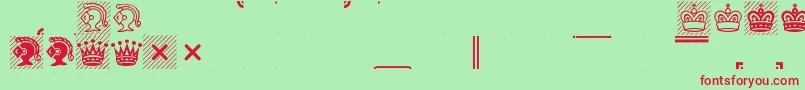 Condfont Font – Red Fonts on Green Background