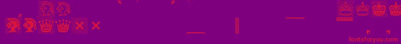 Condfont Font – Red Fonts on Purple Background