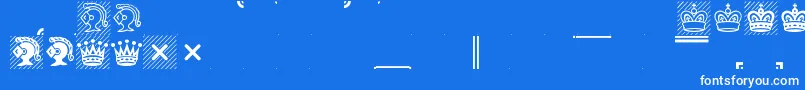 Condfont Font – White Fonts on Blue Background