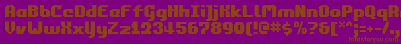 Commonv2 Font – Brown Fonts on Purple Background