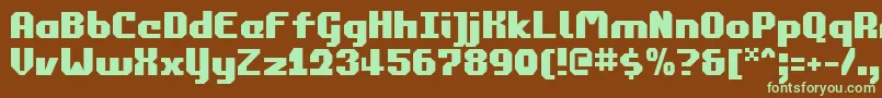 Commonv2 Font – Green Fonts on Brown Background