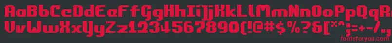 Commonv2 Font – Red Fonts on Black Background