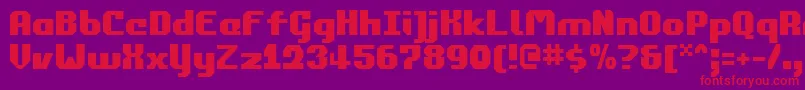 フォントCommonv2 – 紫の背景に赤い文字