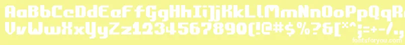 Commonv2 Font – White Fonts on Yellow Background