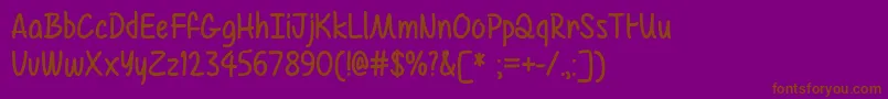 MfAirBalloon Font – Brown Fonts on Purple Background