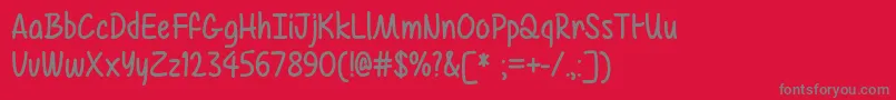 MfAirBalloon Font – Gray Fonts on Red Background