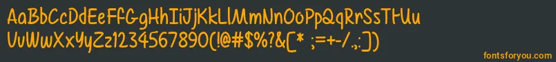 Шрифт MfAirBalloon – оранжевые шрифты на чёрном фоне