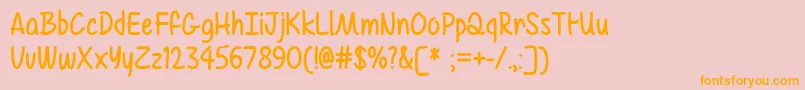 MfAirBalloon Font – Orange Fonts on Pink Background
