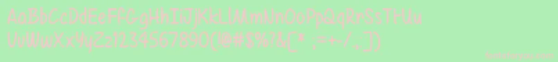 MfAirBalloon Font – Pink Fonts on Green Background